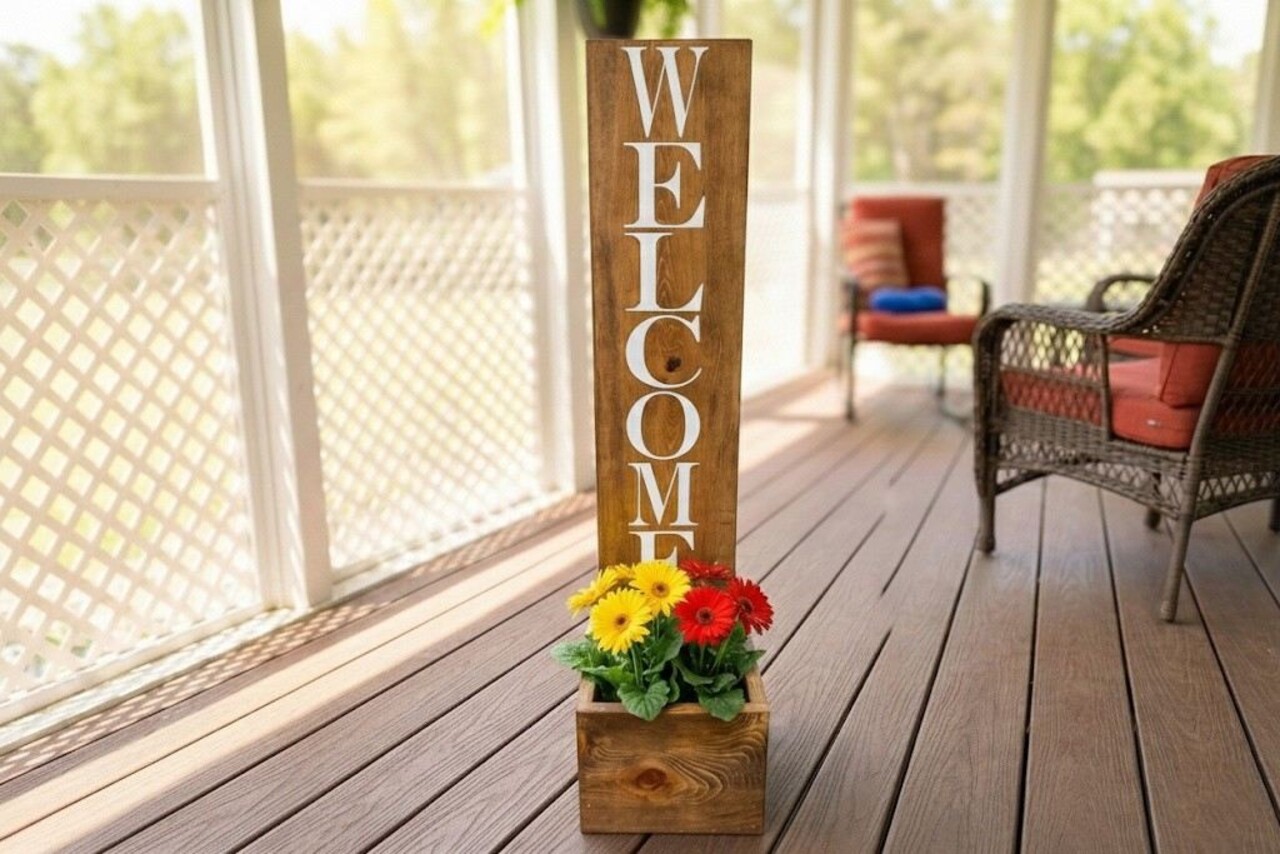 Ghiveci decorativ de grădină, Huhu656, 22x100x18 cm, Maro inchis - imagine 4